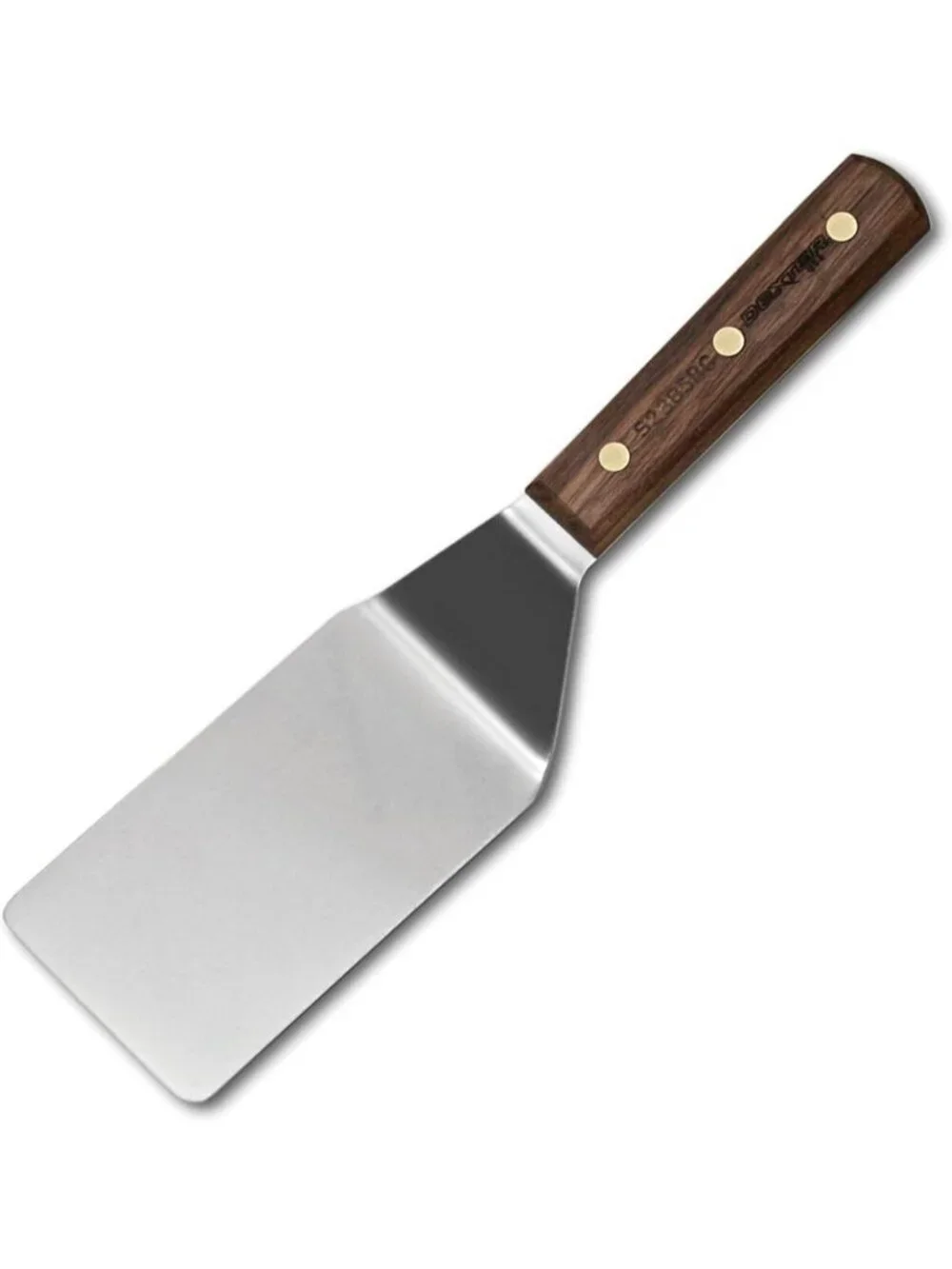 All-Purpose Stainless Steel Turner with Walnut Handle - USA Made Kitchen Tool